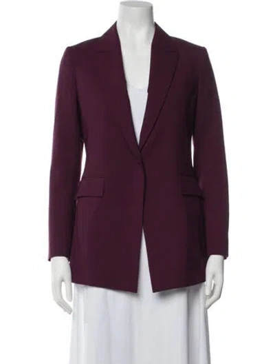 Pre-owned Theory Wool Blazer In Purple