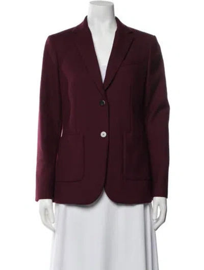 Pre-owned Theory Wool Blazer In Purple