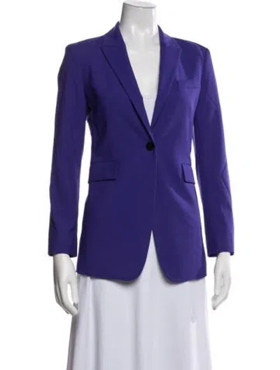 Pre-owned Theory Wool Blazer In Purple