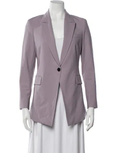 Pre-owned Theory Wool Blazer In Purple