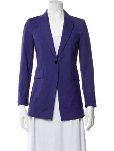 Pre-owned Theory Wool Blazer In Purple
