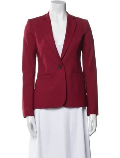 Pre-owned Theory Wool Blazer In Red