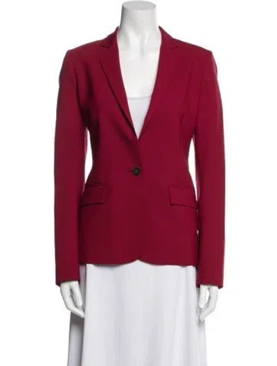 Pre-owned Theory Wool Blazer In Red