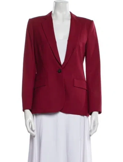 Pre-owned Theory Wool Blazer In Red