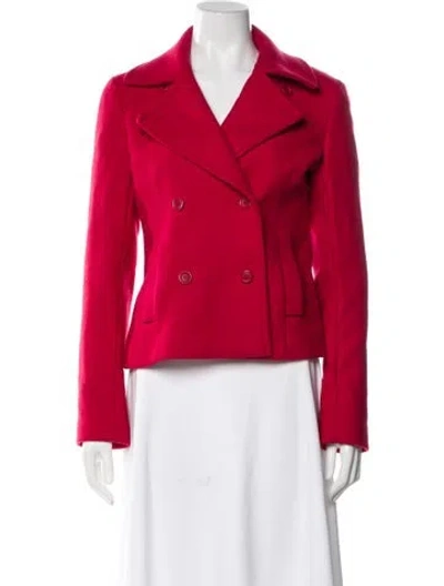 Pre-owned Theory Wool Blazer In Red
