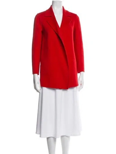 Pre-owned Theory Wool Blazer In Red