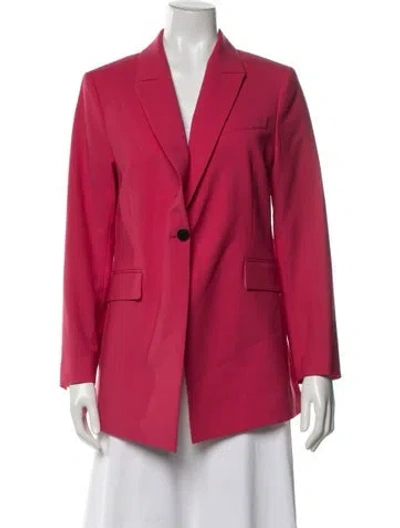 Pre-owned Theory Wool Blazer In Red