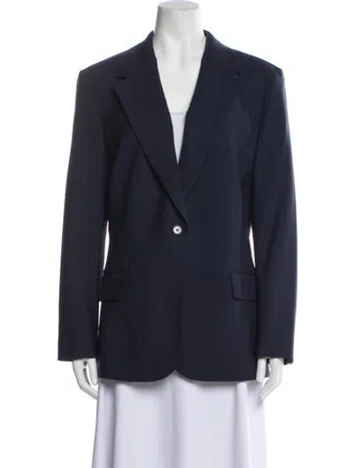 Pre-owned Theory Wool Blazer W/ Tags In Blue