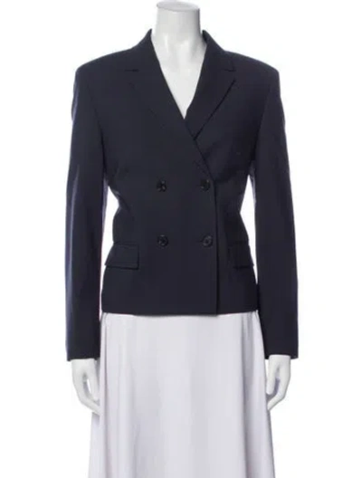 Pre-owned Theory Wool Blazer W/ Tags In Blue