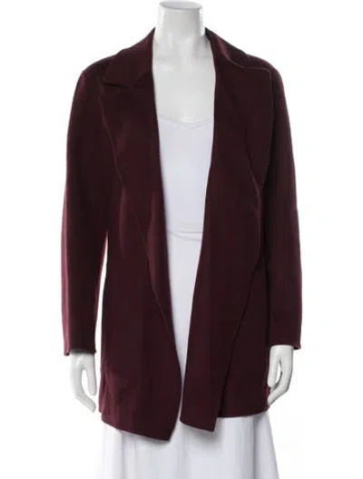 Pre-owned Theory Wool Blazer W/ Tags In Burgundy