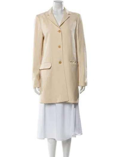 Pre-owned Theory Wool Blazer In Yellow