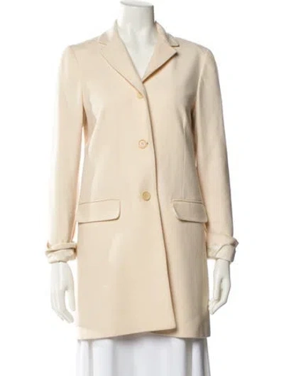Pre-owned Theory Wool Blazer In Yellow