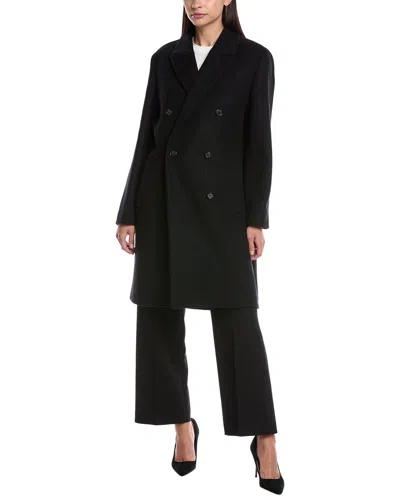 Theory Wool-blend Coat In Black