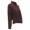 Theory Wool Blend Fuzzy Stand Collar Step Hem Sweater In Red
