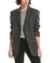 Theory Wool-blend Jacket In Black