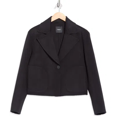 Theory Wool Blend Jacket In Black