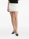 Theory Wool-blend Knit Mini Skirt In Gray