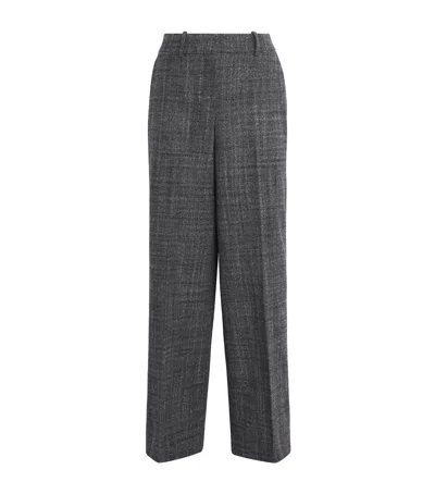 Theory Wool-blend Malfile Tailored Trousers In Gray