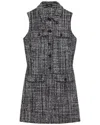 Theory Collared Mini Dress In Black Multi