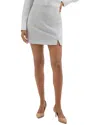 Theory Wool-blend Mini Skirt In Gray