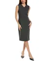 Theory Sleeveless Linen Blend Wrap Dress