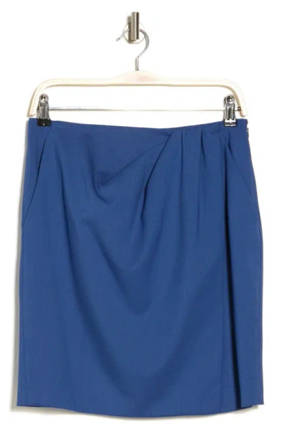 Theory Wool Blend Pencil Skirt In Bluefin