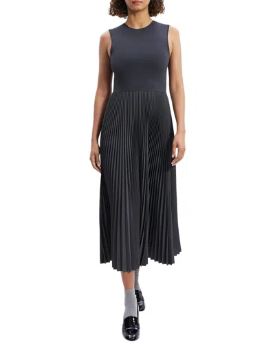THEORY THEORY WOOL-BLEND PLEAT DRESS
