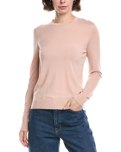 Theory Wool-blend Pullover In Pink