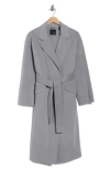 Theory Wool Blend Robe Coat In Gray