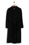Theory Oaklane Tech Blend Belted Coat In Black