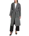 Theory Wool And Cashmere-blend Felt Coat In Gray