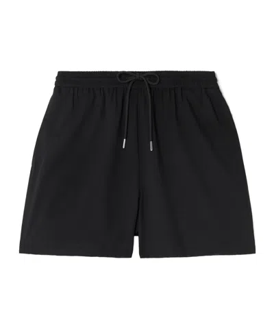 Theory Wool-blend Shorts In Black