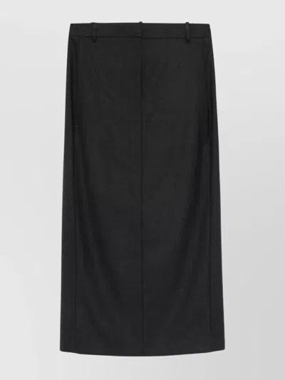 THEORY WOOL BLEND SKIRT BACK SLIT
