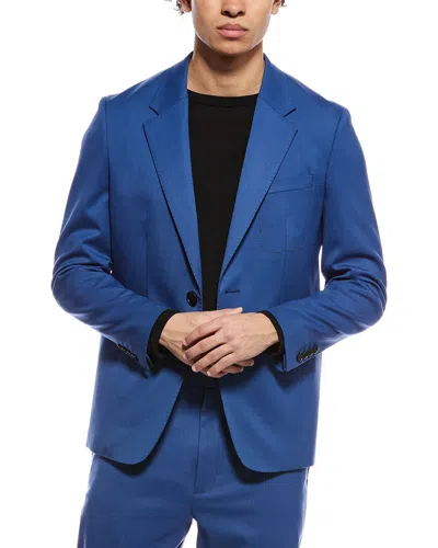 Theory Wool-blend Suit Jacket In Blue