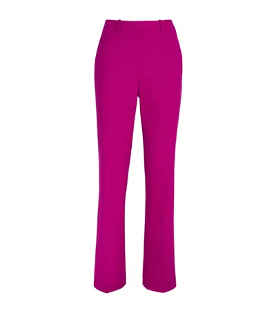 Theory Wool-blend Tailored Trousers In Pink