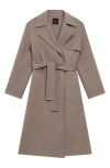 Theory Wool Blend Trench Coat In Cinder Melange