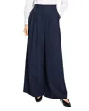 Theory Wool Blend Triple Pleat Pants In Nocturnal Navy