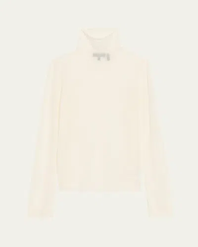 Theory Wool-blend Turtleneck Sweater In Neutral