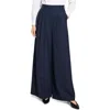 Theory Wool Blend Triple Pleat Pants In Nocturne Navy