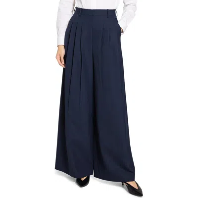 THEORY THEORY WOOL BLEND WIDE LEG PANTS