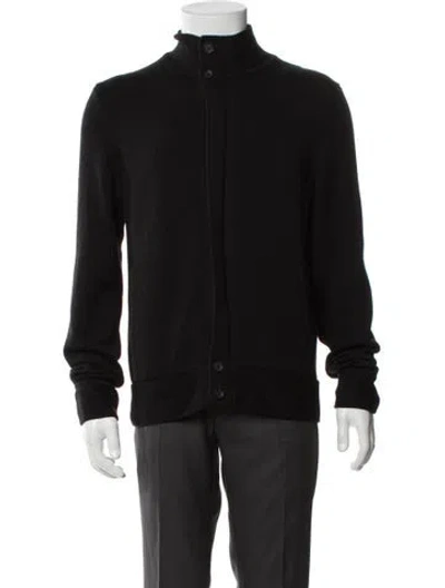 Pre-owned Theory Wool Bomber Jacket In Black