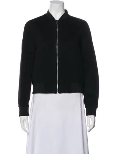 Pre-owned Theory Wool Bomber Jacket In Black