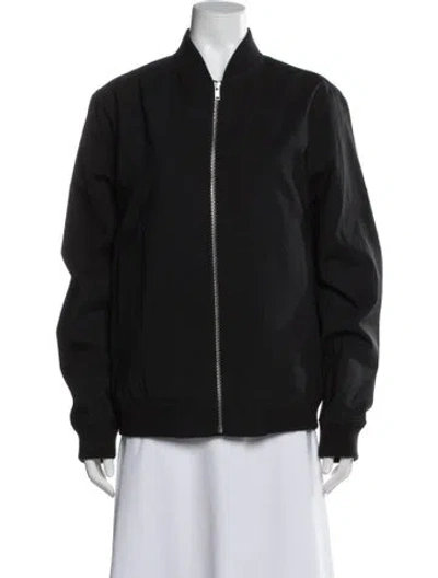 Pre-owned Theory Wool Bomber Jacket In Black
