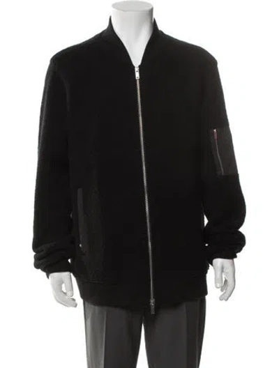 Pre-owned Theory Wool Bomber Jacket In Black