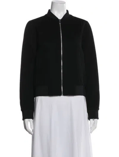 Pre-owned Theory Wool Bomber Jacket In Black