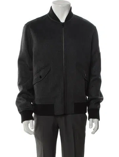 Pre-owned Theory Wool Bomber Jacket W/ Tags In Gray