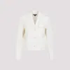 Theory Peak-lapeled Wool-blend Jacket In Ivory