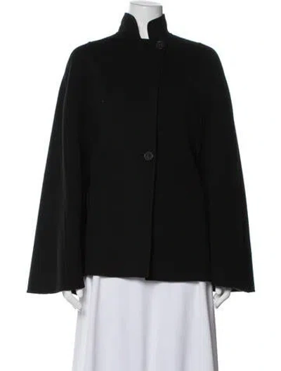 Pre-owned Theory Wool Cape In Black