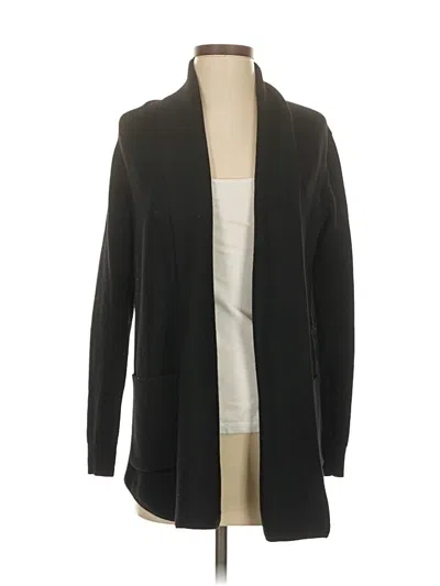 Pre-owned Theory Wool Cardigan Sweater In Black