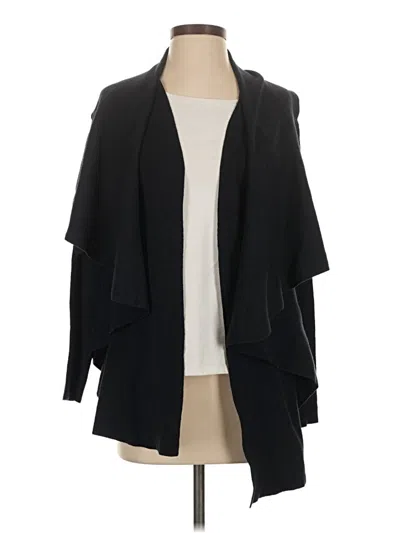 Pre-owned Theory Wool Cardigan Sweater In Black